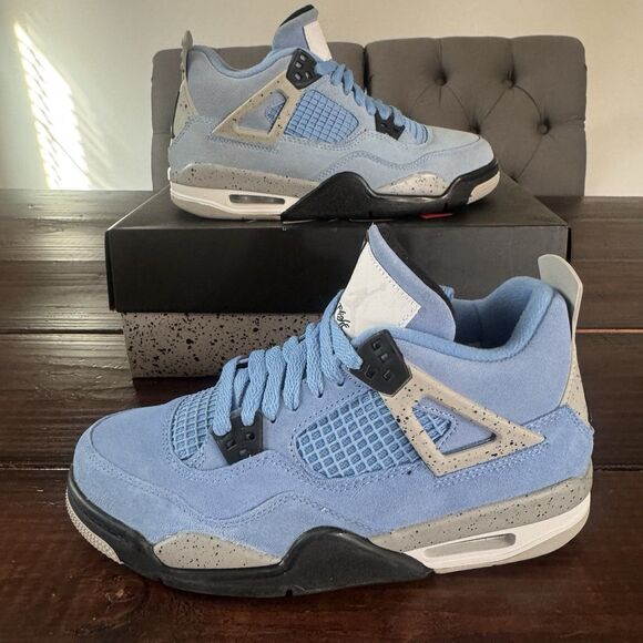 Jordan Shoes - Air Jordan 4 Retro UNC University Blue (GS) Shoes